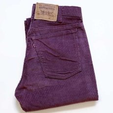 画像1: デッドストック★80s USA製 Levi'sリーバイス 521 コーデュロイパンツ 小豆色 w32 L30 (1)