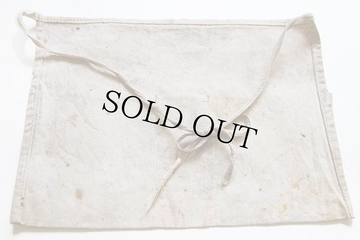 画像2: ビンテージ MERICKEL LUMBER キャンバス ワークエプロン 生成り (2)