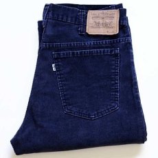 画像1: 80s USA製 Levi'sリーバイス 517 コーデュロイパンツ 紺 w34 L30★ブーツカット (1)