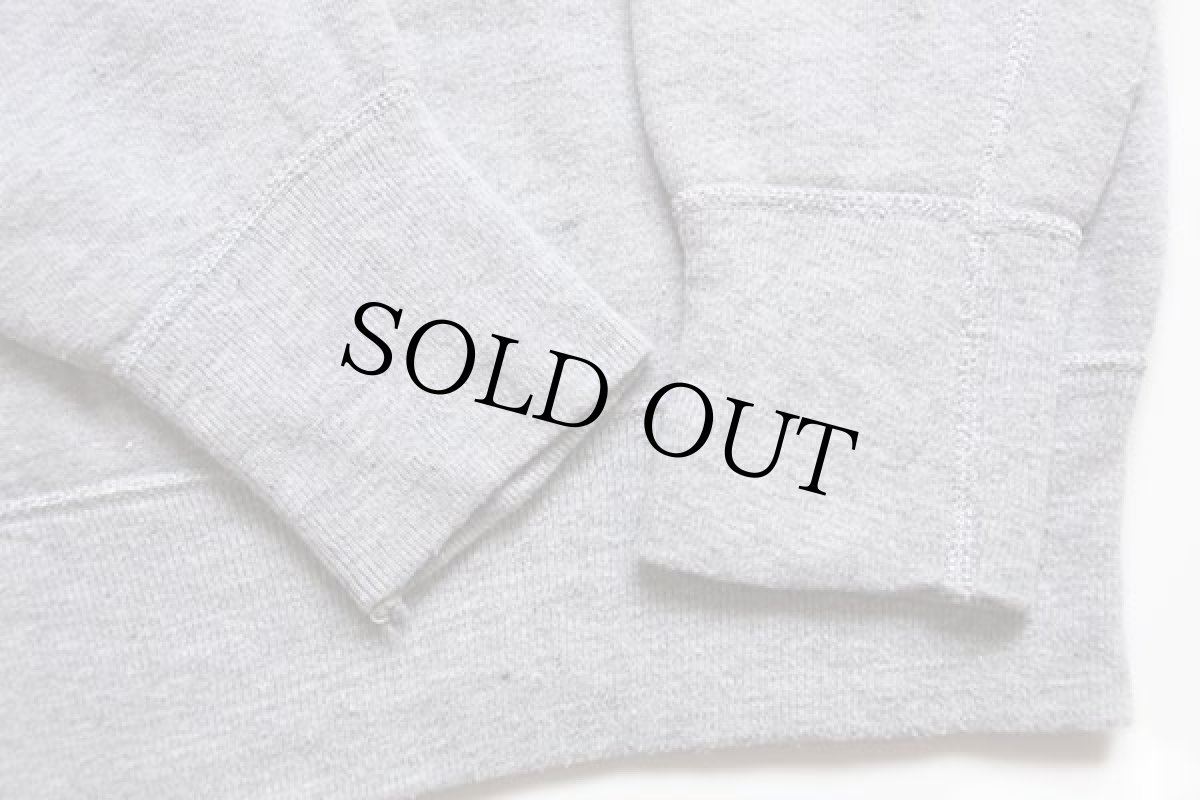 画像7: 50s USA製 Wilsonウィルソン 無地 前V コットン スウェット 杢グレー L (7)