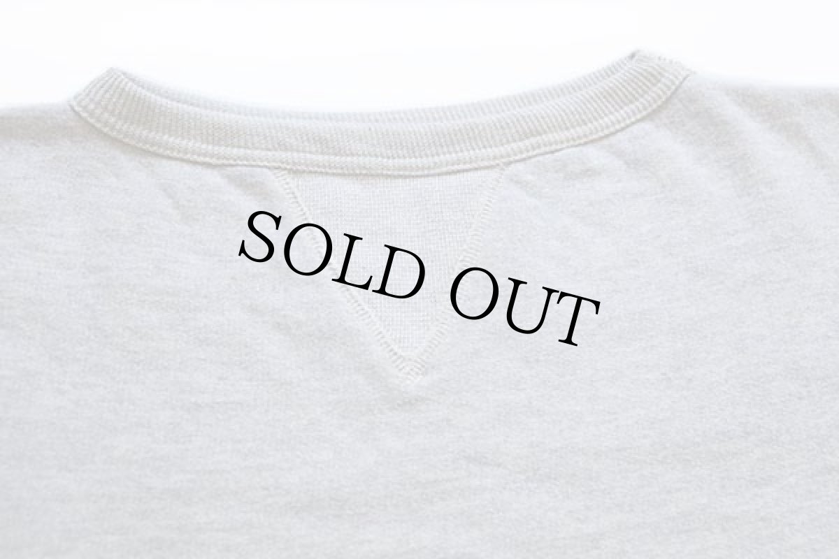 画像3: 50s UNKNOWN 無地 はめ込み 前V コットン スウェット 杢グレー (3)