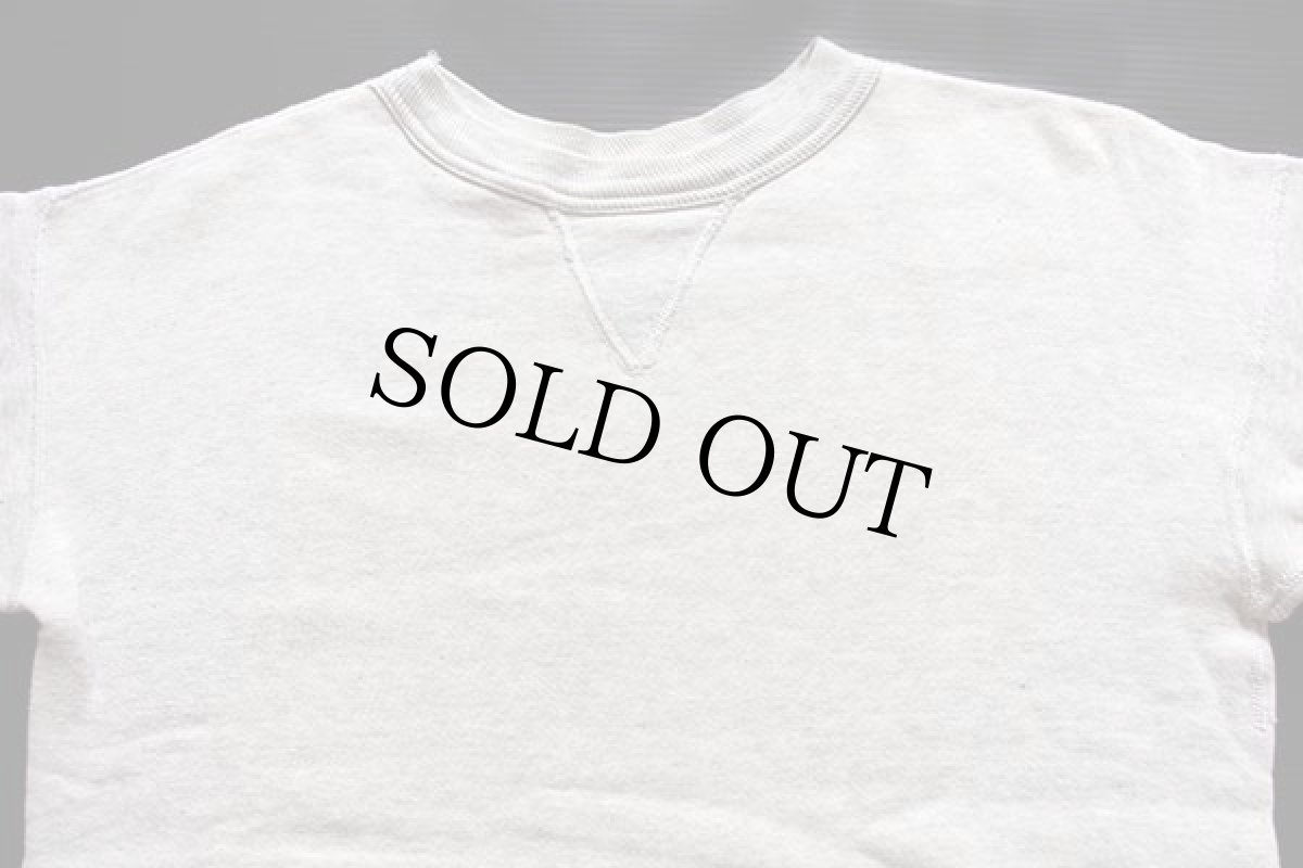 画像3: 50s UNKNOWN 無地 前V コットン スウェット 杢ライトグレー (3)