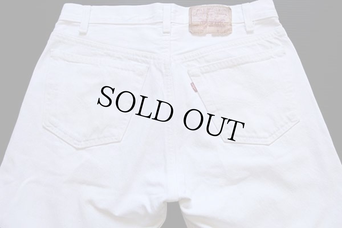 画像4: 80s USA製 Levi'sリーバイス 501 ホワイト デニムパンツ w31 L30 (4)
