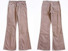 画像2: 70s Levi'sリーバイス 646 コーデュロイパンツ 薄茶 w32 L33★ベルボトム (2)