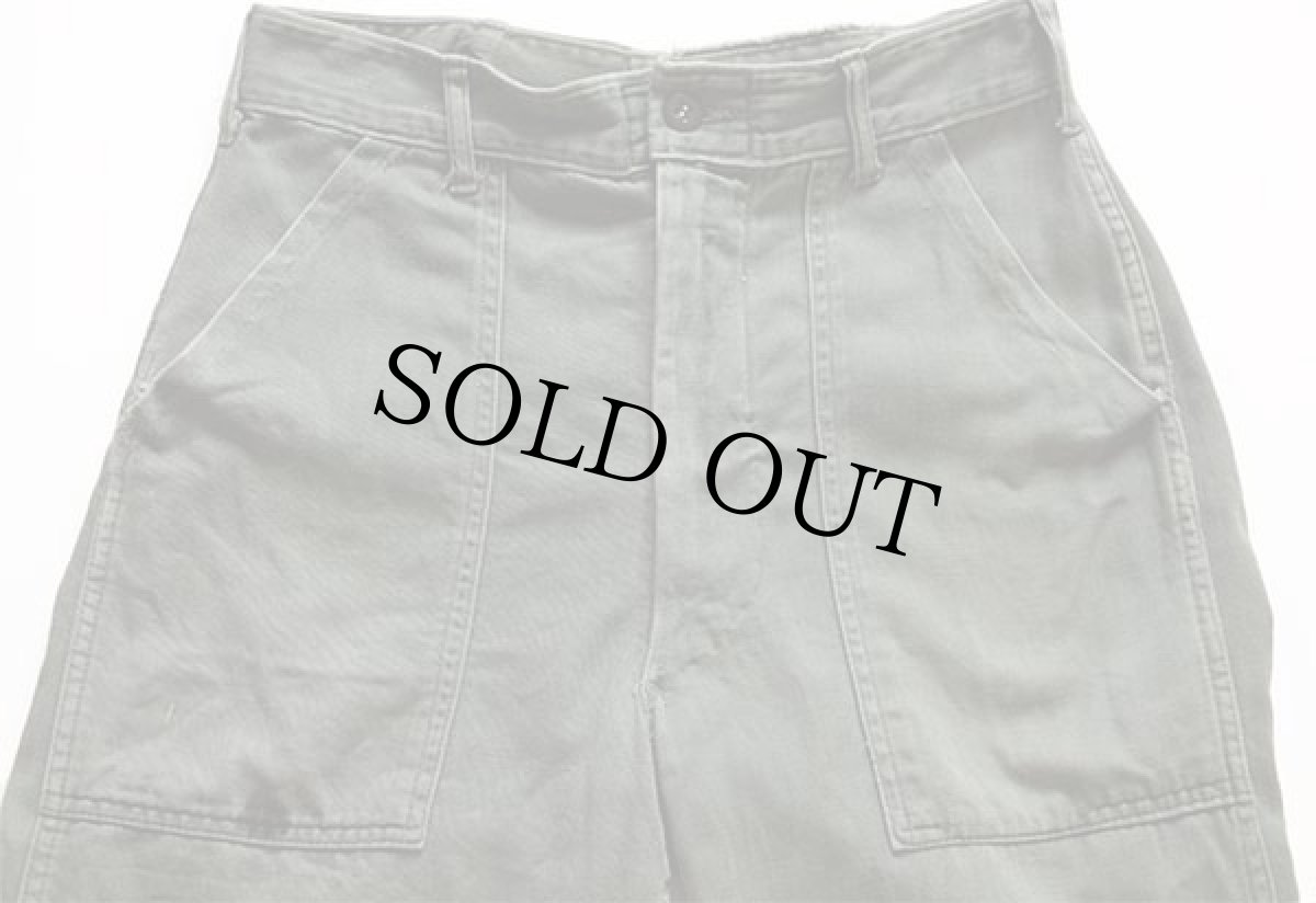 画像3: 60s ハート プリント ユーティリティ ベイカーパンツ オリーブグリーン w30 (3)