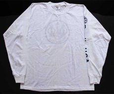 画像3: デッドストック★90s USA製 Beretta U.S.A. ベレッタ バックプリント 長袖Tシャツ 白 XL (3)