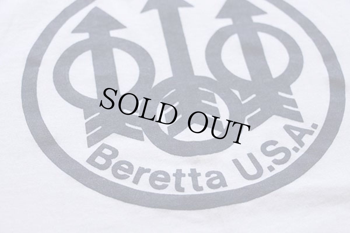 画像6: デッドストック★90s USA製 Beretta U.S.A. ベレッタ バックプリント 長袖Tシャツ 白 XL (6)