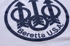 画像6: デッドストック★90s USA製 Beretta U.S.A. ベレッタ バックプリント 長袖Tシャツ 白 XL (6)