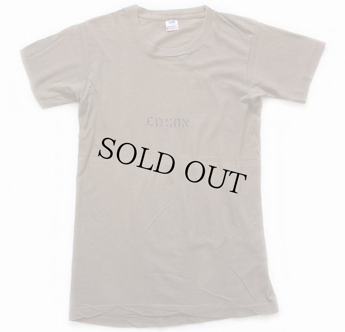 画像2: 80s USA製 FRUIT OF THE LOOM ステンシル コットンTシャツ 茶 S (2)