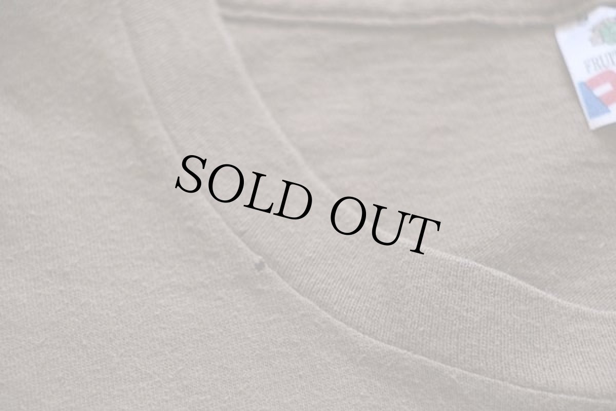 画像5: 80s USA製 FRUIT OF THE LOOM ステンシル コットンTシャツ 茶 S (5)