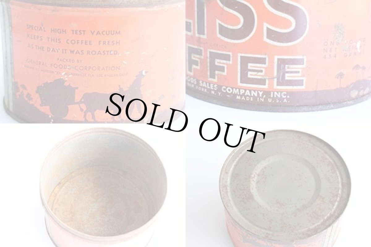 画像3: ビンテージ BLISS COFFEE コーヒー缶★ジャンク (3)