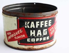 画像1: ビンテージ KAFFEE HAG COFFEE コーヒー缶★ジャンク (1)