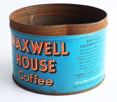 画像2: ビンテージ MAXWELL HOUSE Coffee コーヒー缶★C ジャンク (2)