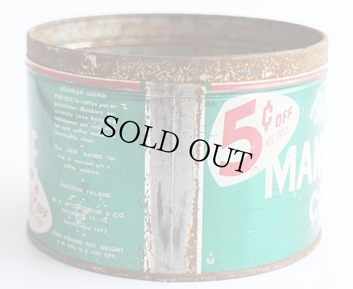 画像2: ビンテージ MANOR HOUSE COFFEE コーヒー缶★ジャンク (2)