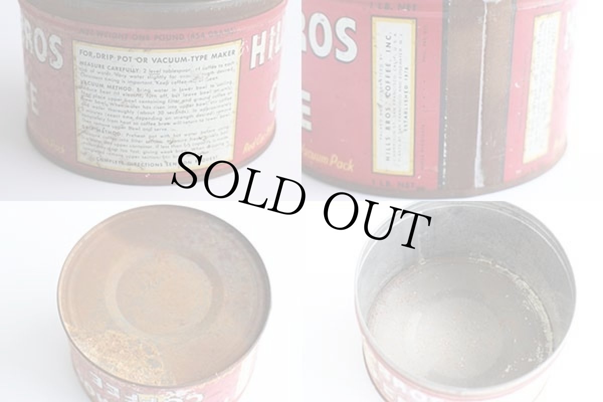 画像3: ビンテージ HILLS BROS COFFEE コーヒー缶★ジャンク (3)