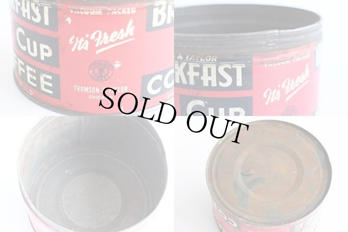 画像3: ビンテージ THOMSON&TAYLOR COFFEE コーヒー缶★ジャンク (3)