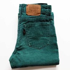 画像1: 80s USA製 Levi'sリーバイス 318 コーデュロイパンツ 緑 キッズ10 (1)