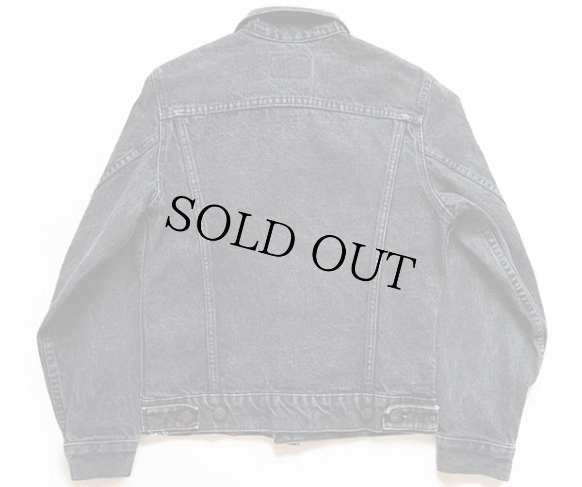 画像2: 80s USA製 Levi'sリーバイス 70706 先染め ブラック デニムジャケット 4ポケット ボーイズ16 (2)