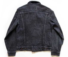 画像2: 80s USA製 Levi'sリーバイス 70706 先染め ブラック デニムジャケット 4ポケット ボーイズ16 (2)