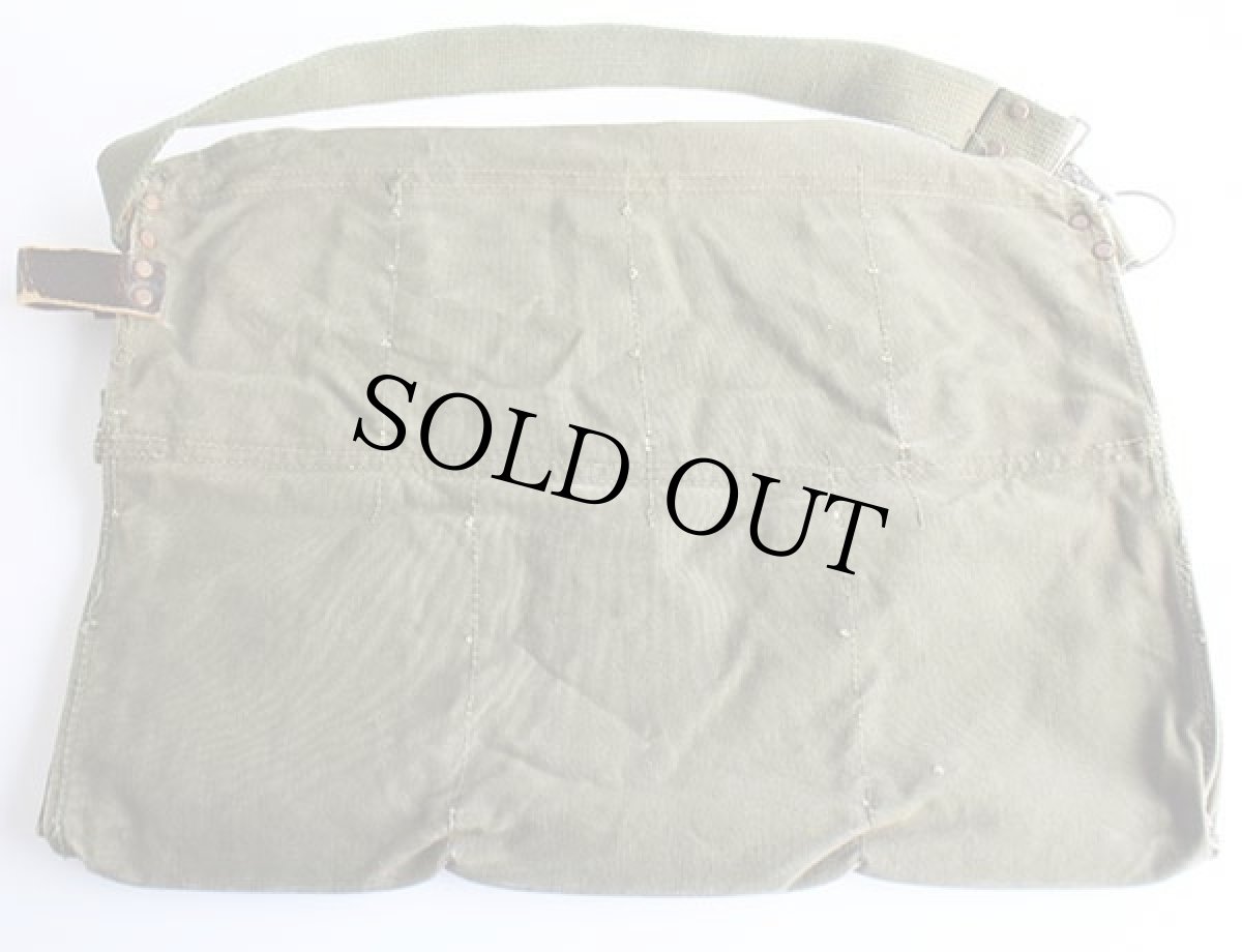 画像2: ビンテージ キャンバス ワークエプロン オリーブ (2)