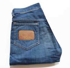 画像1: 60s WESTERN JEANS ダメージ インディゴ デニムパンツ キッズ (1)