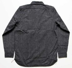 画像3: 新品★日本製 GENERAG コットン ブラック シャンブレーシャツ S/14 (3)