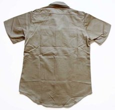 画像3: デッドストック★70s 米軍 U.S.ARMY 半袖 コットンツイルシャツ カーキ S★B (3)