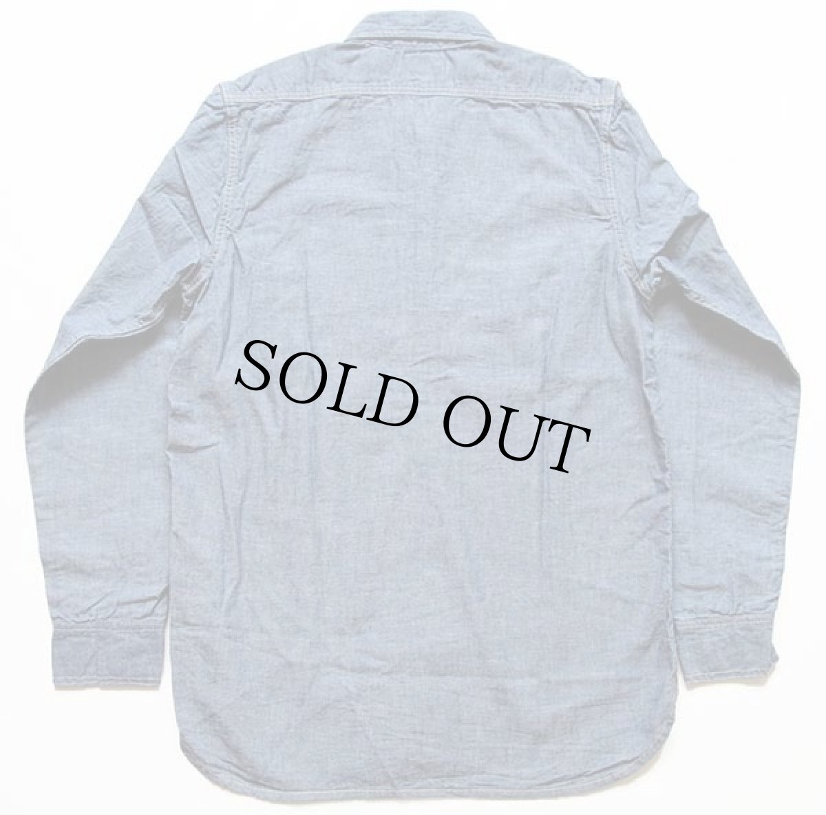 画像3: 新品★日本製 GENERAG コットン ブルー シャンブレーシャツ (3)