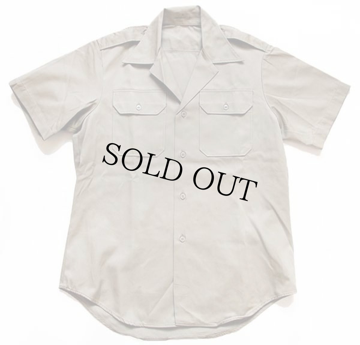 画像2: デッドストック★70s 米軍 U.S.ARMY 半袖 ツイルシャツ カーキ M★C (2)