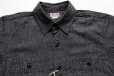 画像4: 新品★日本製 GENERAG コットン ブラック シャンブレーシャツ S/14 (4)