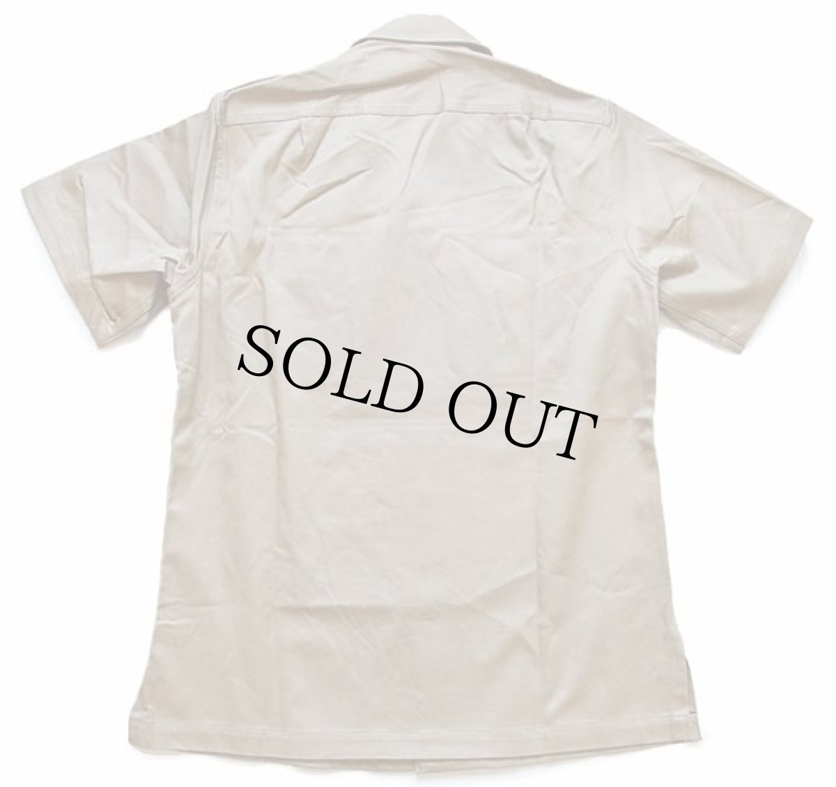 画像2: 50s 米軍 U.S.ARMY 半袖 コットンツイルシャツ カーキ S (2)