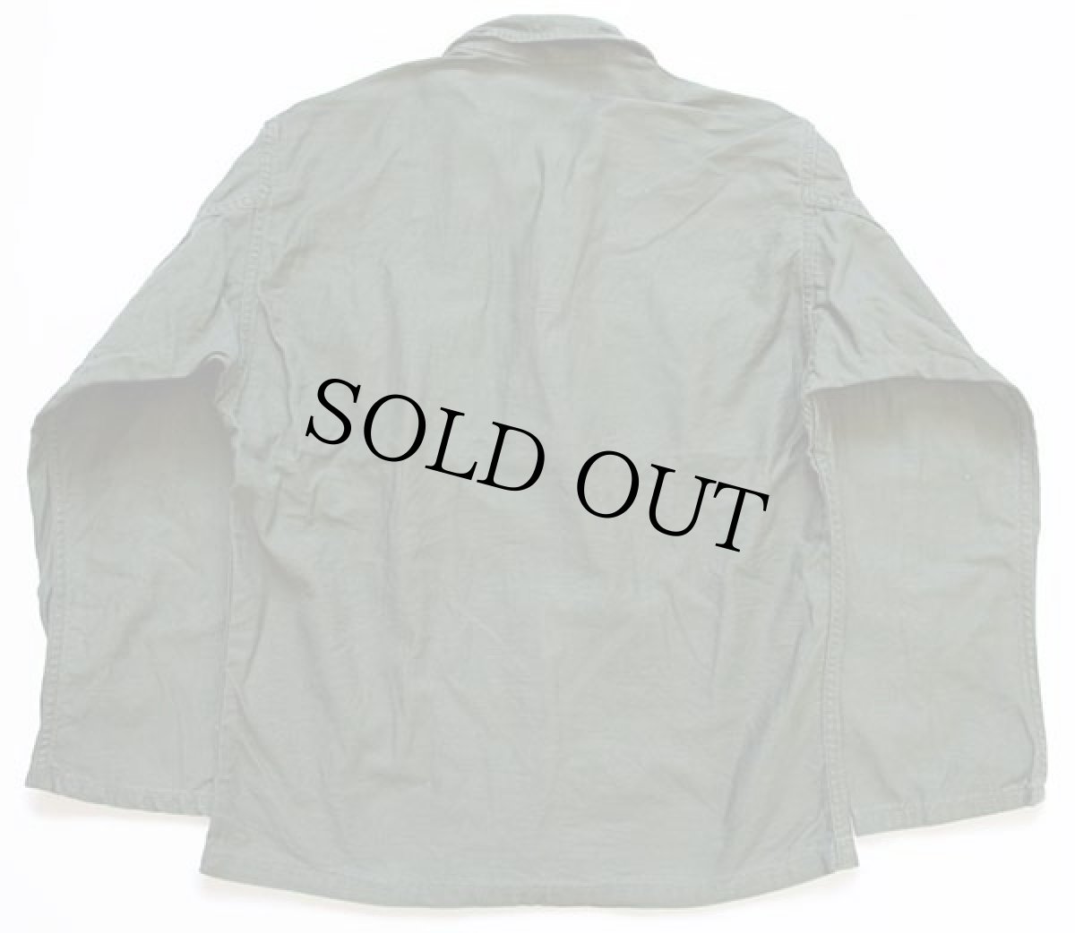 画像2: 50s 米軍 U.S.ARMY パッチ付き ユーティリティシャツ オリーブグリーン (2)