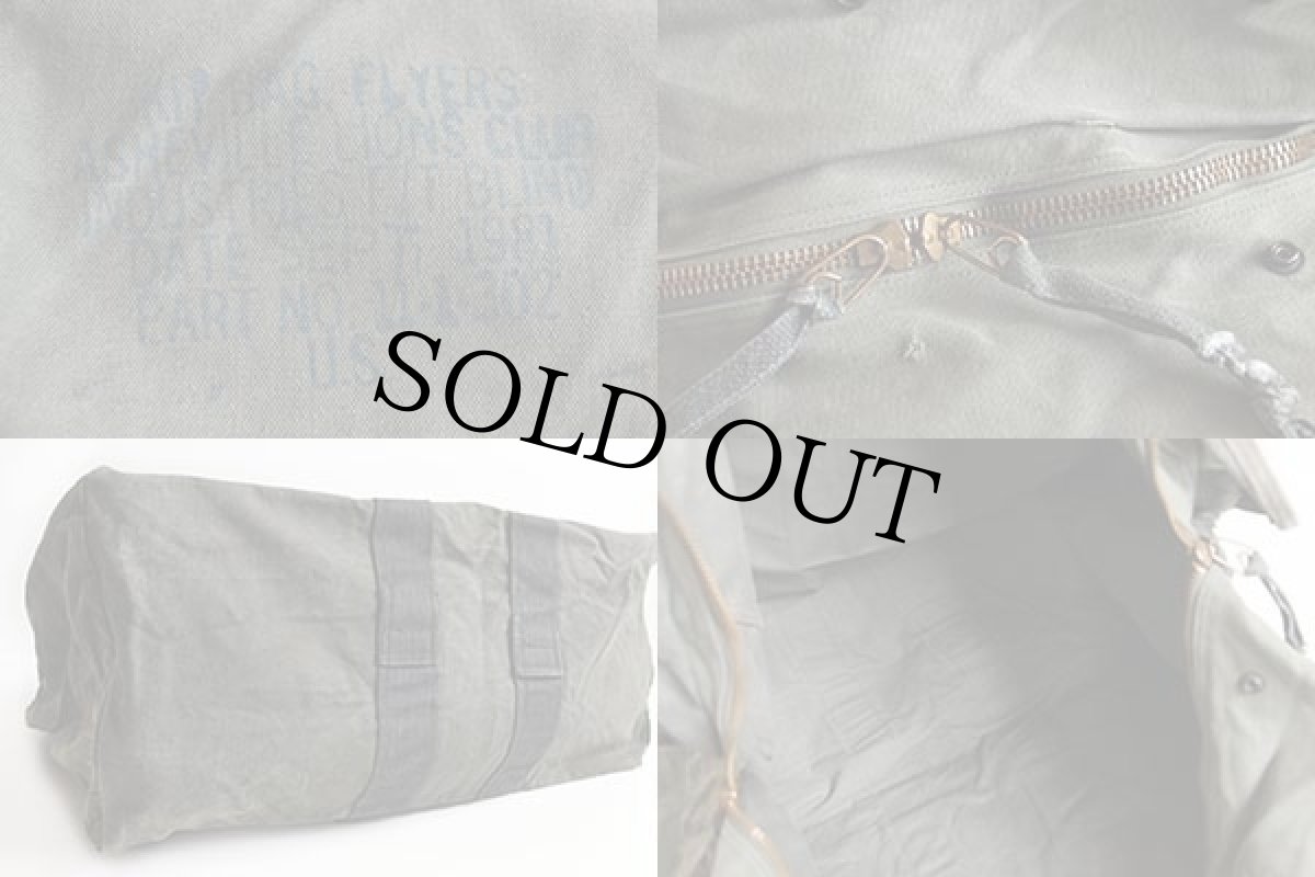 画像5: 80s 米軍 ステンシル フライヤーズ キットバッグ セージグリーン (5)