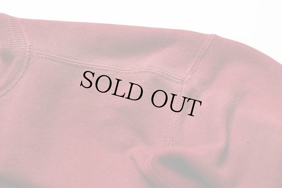 画像8: 50s BODYGARD Utica 無地 コットン スウェット 濃赤 フェード 42 (8)