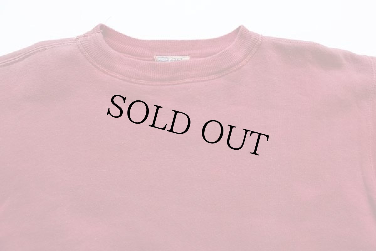 画像3: 50s BODYGARD Utica 無地 コットン スウェット 濃赤 フェード 42 (3)