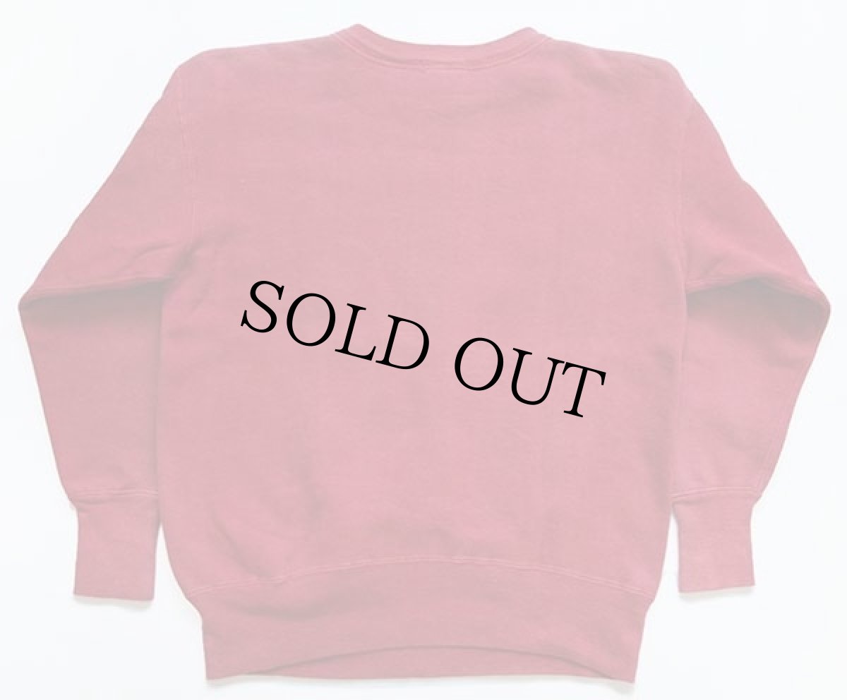 画像2: 50s BODYGARD Utica 無地 コットン スウェット 濃赤 フェード 42 (2)