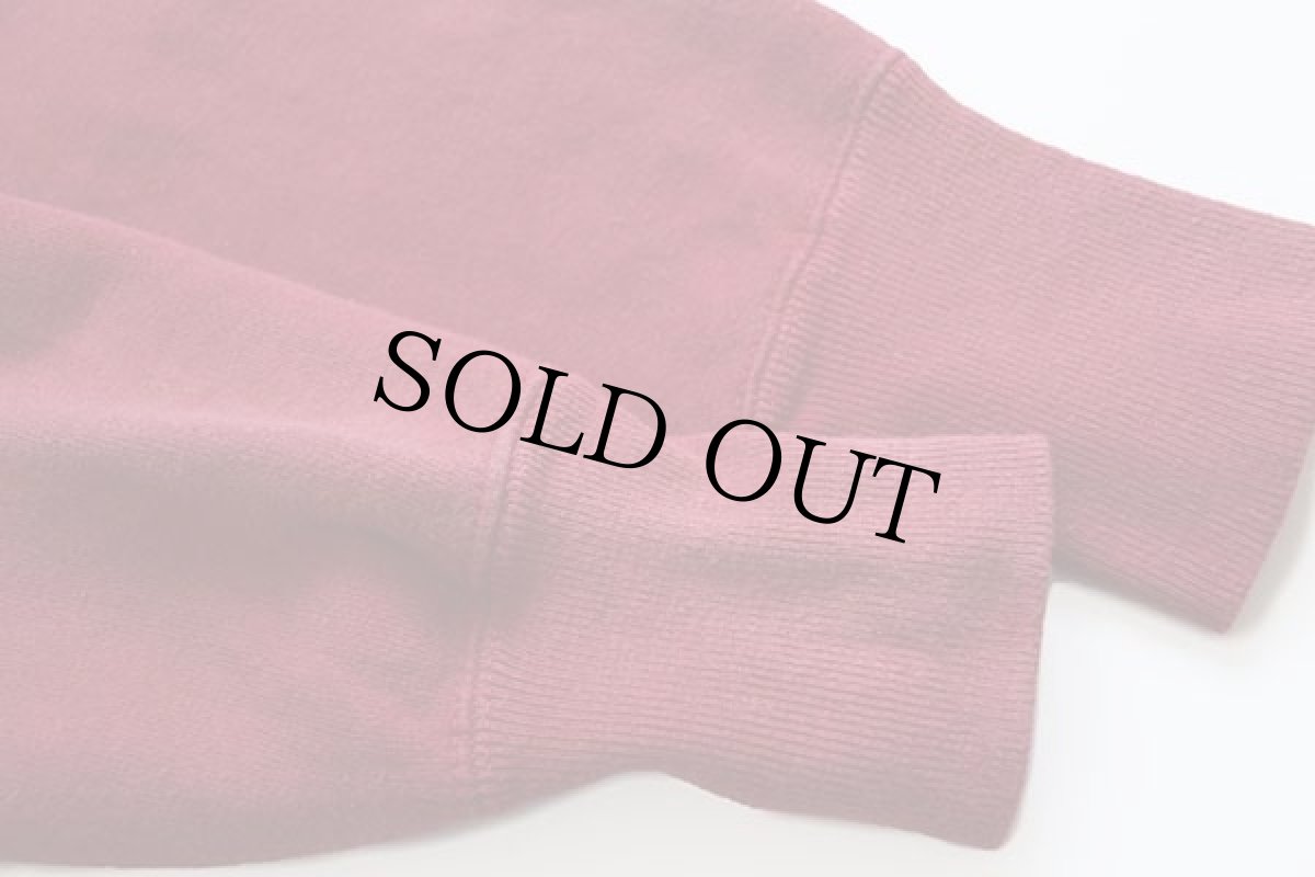 画像5: 50s BODYGARD Utica 無地 コットン スウェット 濃赤 フェード 42 (5)