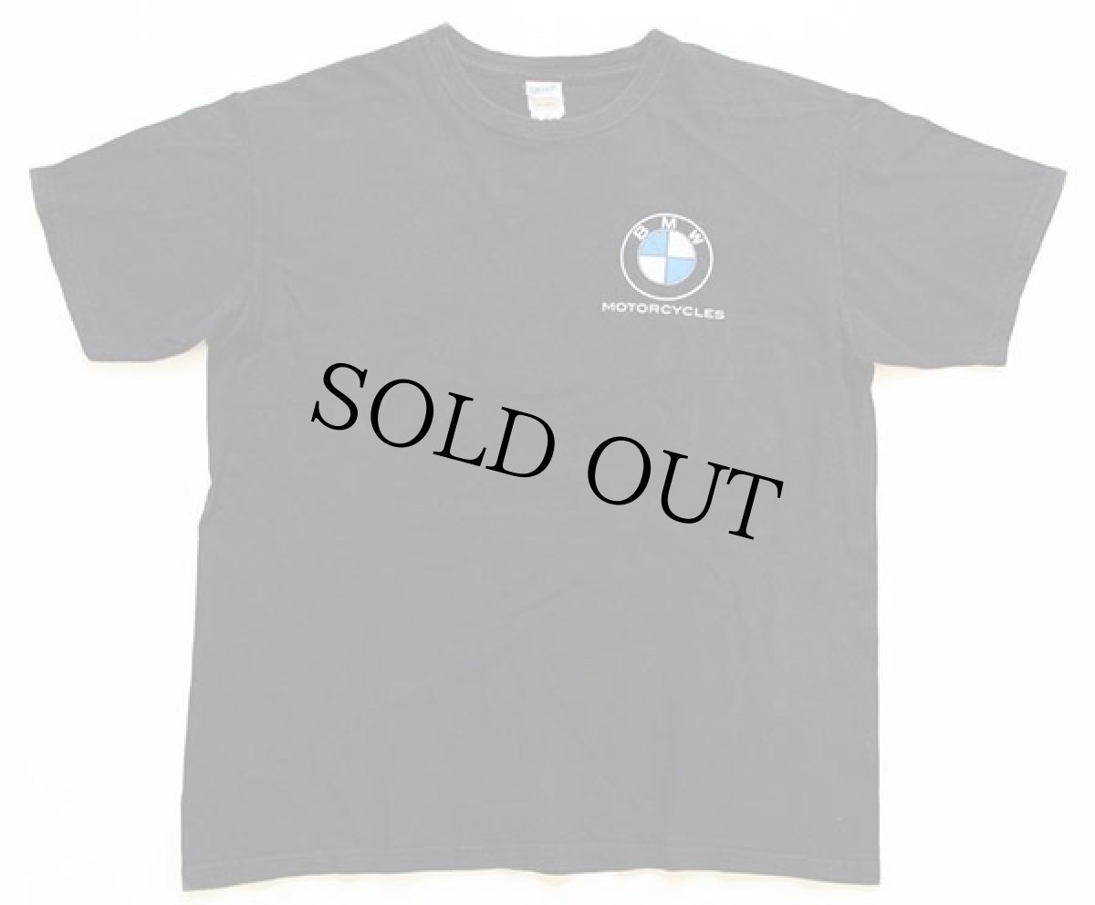 画像2: BMW MOTORCYCLES ロゴ 両面プリント コットンTシャツ 黒 L (2)