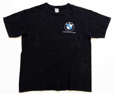 画像2: BMW MOTORCYCLES ロゴ 両面プリント コットンTシャツ 黒 L (2)