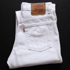 画像1: 90s USA製 Levi'sリーバイス 510 ホワイト デニムパンツ w30 (1)