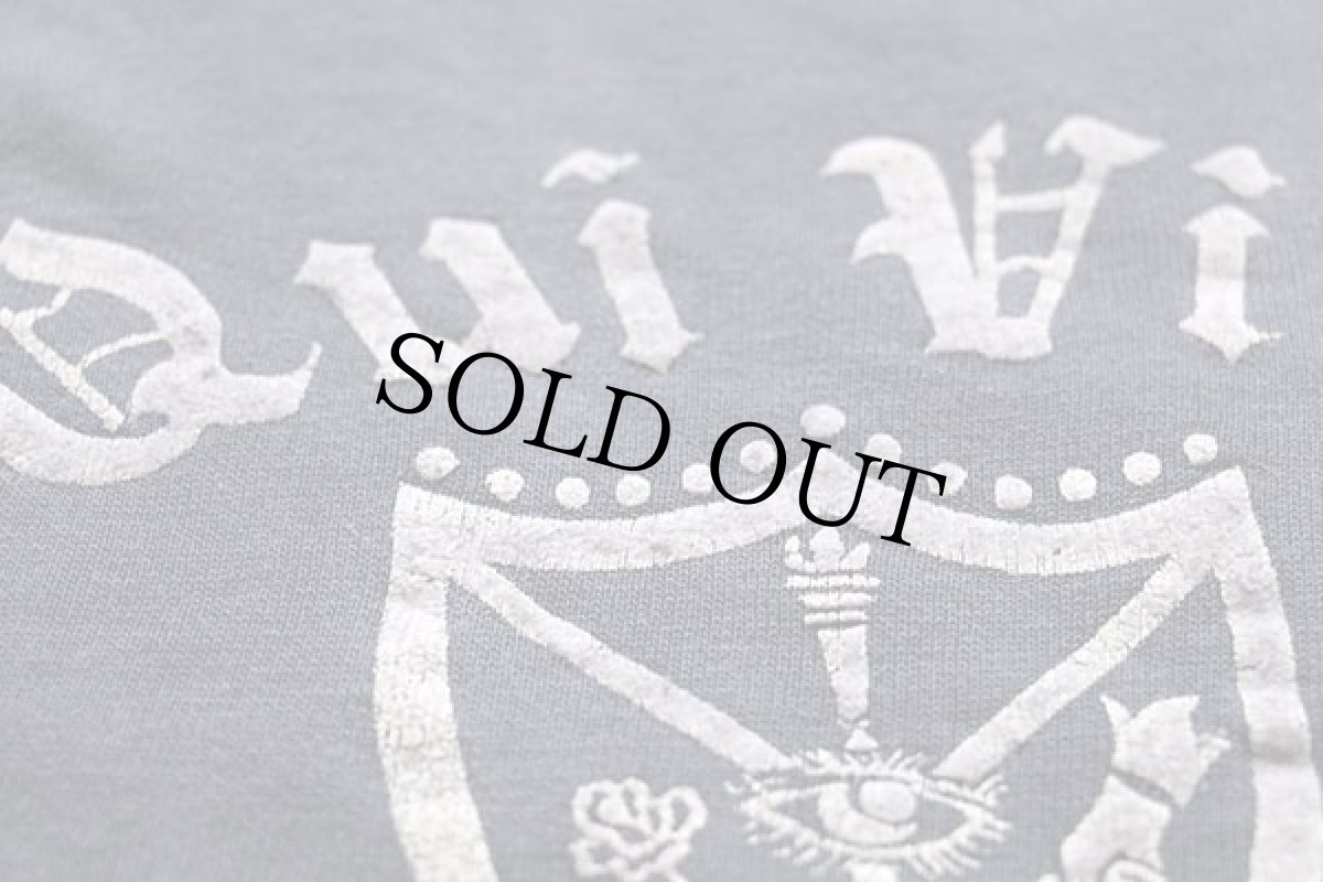 画像4: 60s Qui Vive フロッキープリント コットン スウェット 紺 フェード (4)