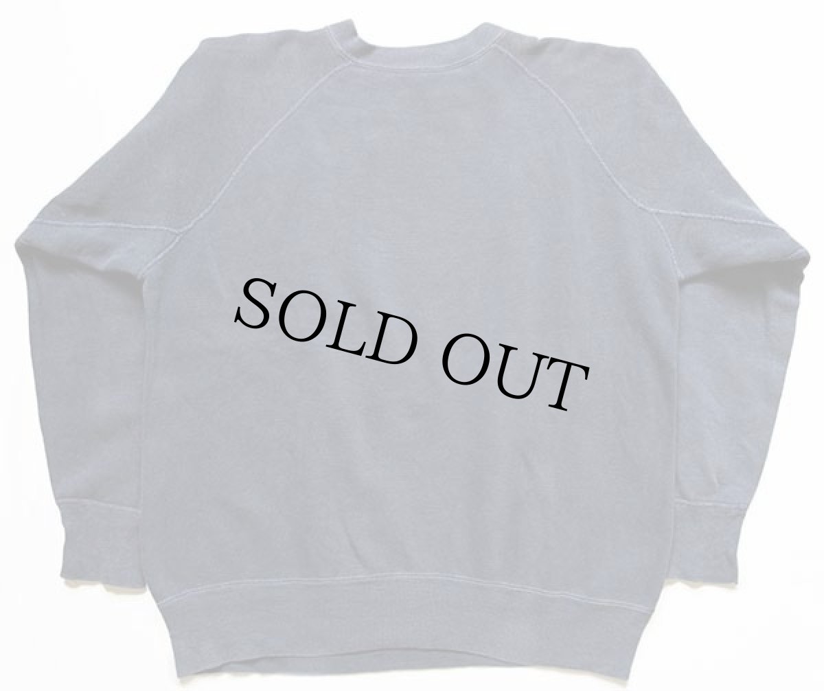 画像2: 60s Qui Vive フロッキープリント コットン スウェット 紺 フェード (2)