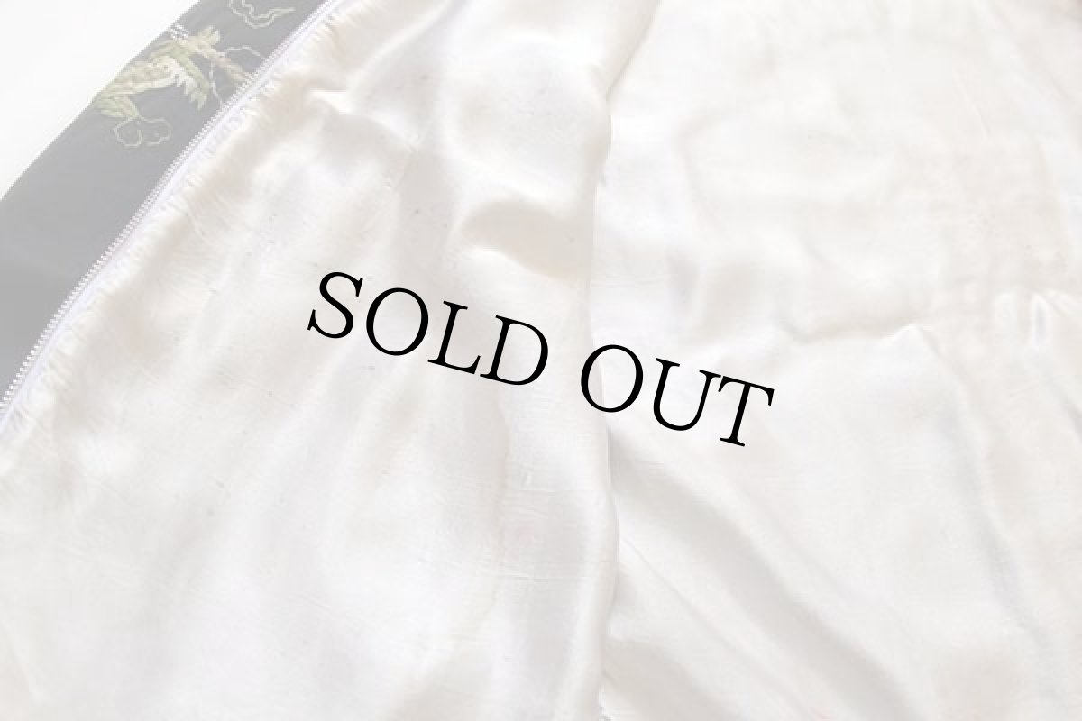 画像9: 60s TUY-HOA タイガー ドラゴン刺繍 ベトジャン 黒 フェード (9)