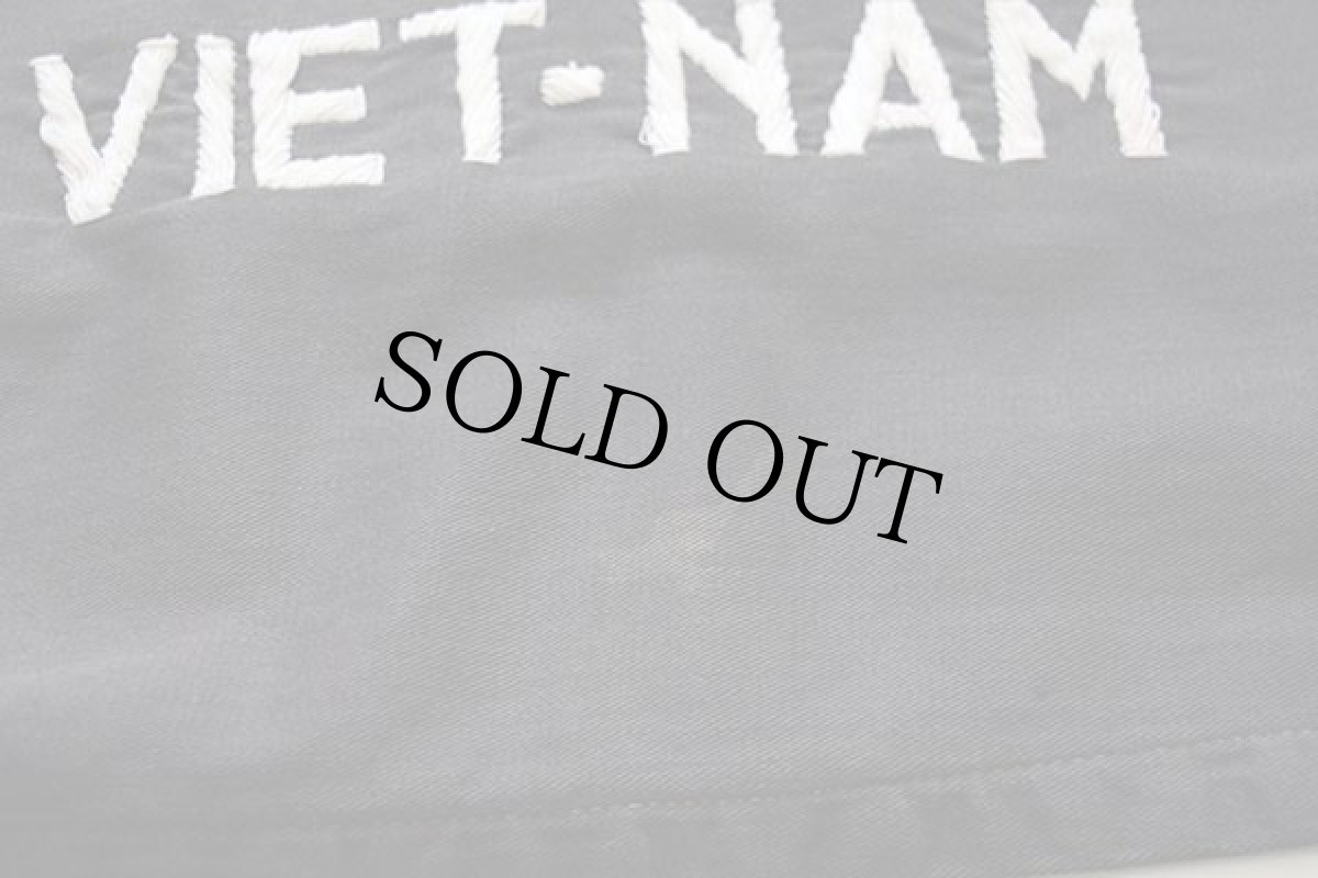 画像8: 60s TUY-HOA タイガー ドラゴン刺繍 ベトジャン 黒 フェード (8)