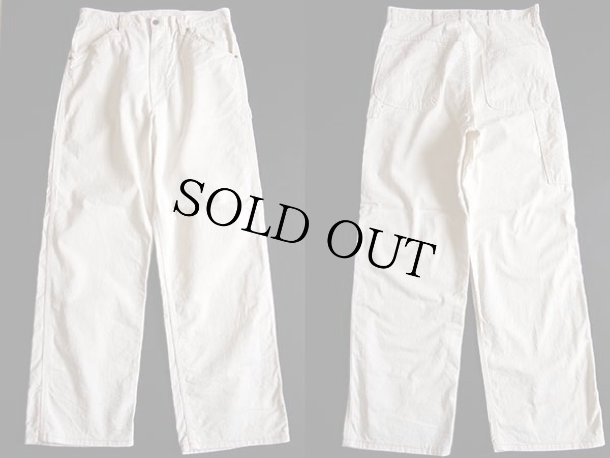 画像2: 80s USA製 JCPenney BIGMACビッグマック コットン ペインターパンツ 生成り w33 (2)