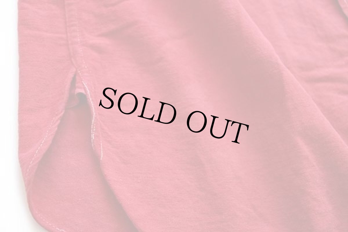 画像5: 50s BIG YANKビッグヤンク マチ付き コットン シャモアクロスシャツ 赤 (5)