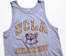 画像1: 80s USA製 Championチャンピオン UCLA ATHLETIC DEPT. マスコット 88/12 タンクトップ 杢グレー L (1)