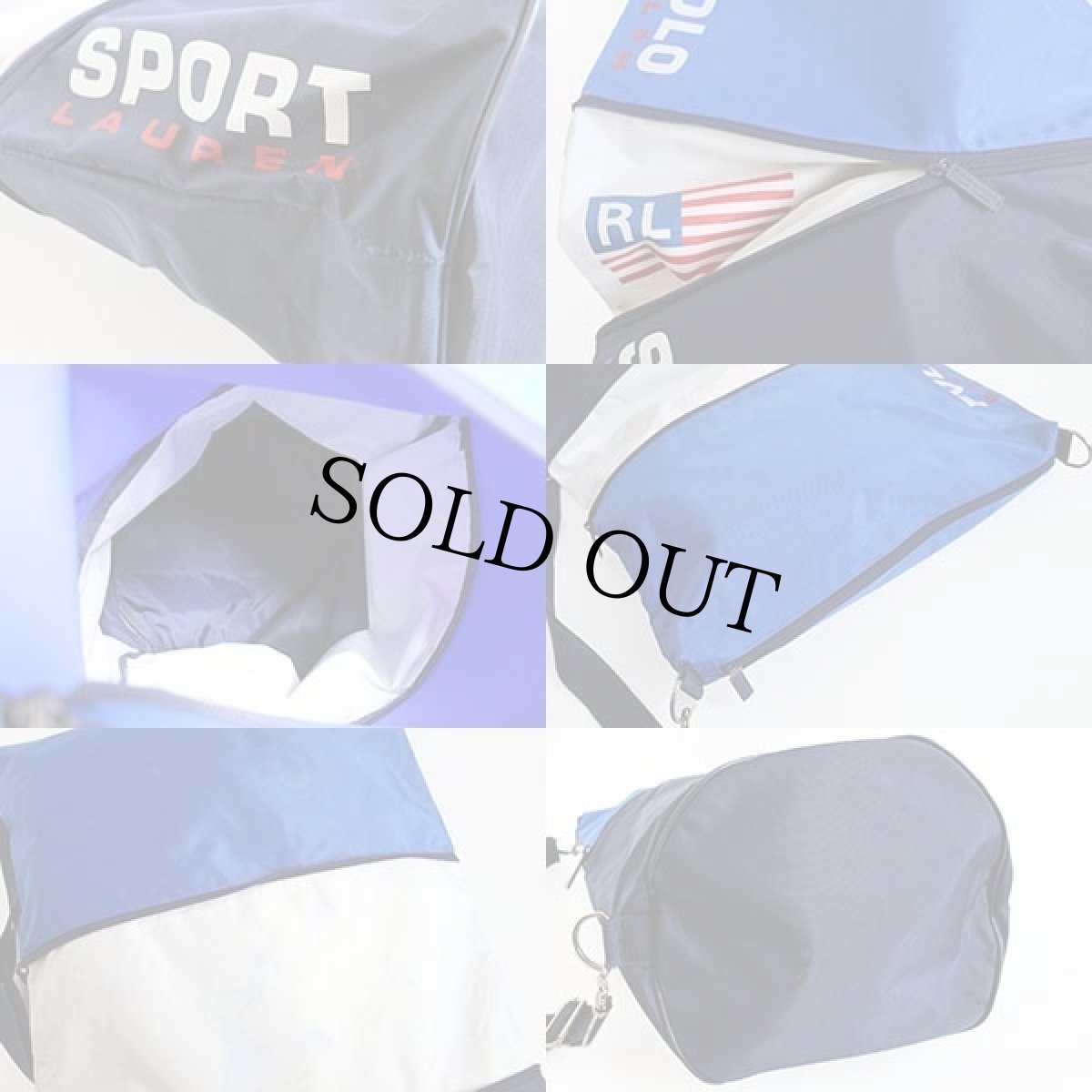 画像5: 90s POLO SPORTポロ スポーツ ラルフローレン マルチカラー ナイロン ダッフルバッグ (5)