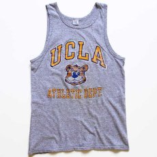 画像2: 80s USA製 Championチャンピオン UCLA ATHLETIC DEPT. マスコット 88/12 タンクトップ 杢グレー L (2)