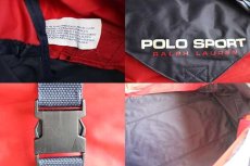 画像4: 90s POLO SPORTポロ スポーツ ラルフローレン ツートン ナイロン ダッフルバッグ 紺×赤 (4)